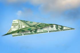 It's time to make your revenue take off like this paper airplane made of one hundred dollar bills.